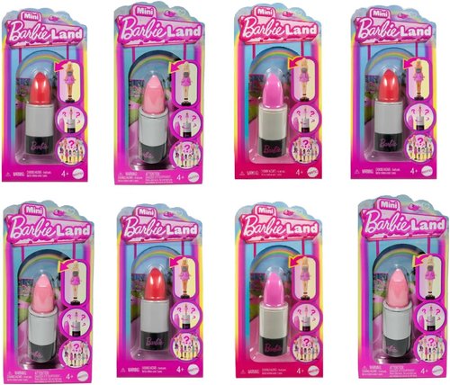 Barbie Mini Fashionistas Dolls - 1.5-Inch Surprise Reveal in Lipstick Tube | Pack of 4