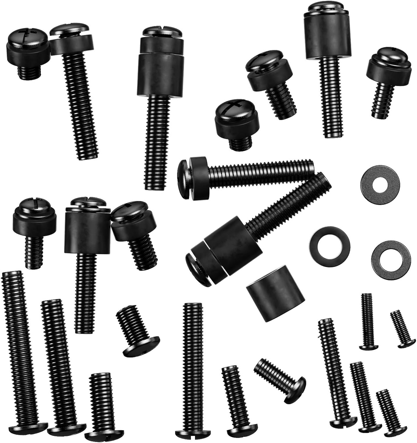 WALI Universal TV Mount Hardware Kit - Fits Most TVs Up to 80 Inches | Includes M4, M5, M6, M8 Screws - Black