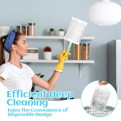 Mimorou 300 Pcs Disposable Dusters Refills Bulk Heavy Duty 180° Multi Surface Replacement Dusters for Cleaning Ceiling Fan with Microfibers Unscented (Light Colors)