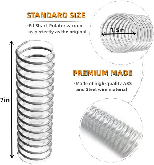 JEDELEOS Lower Hose for Shark Rotator NV752 | Durable Replacement Parts, 1-1/2" (Pack of 2)