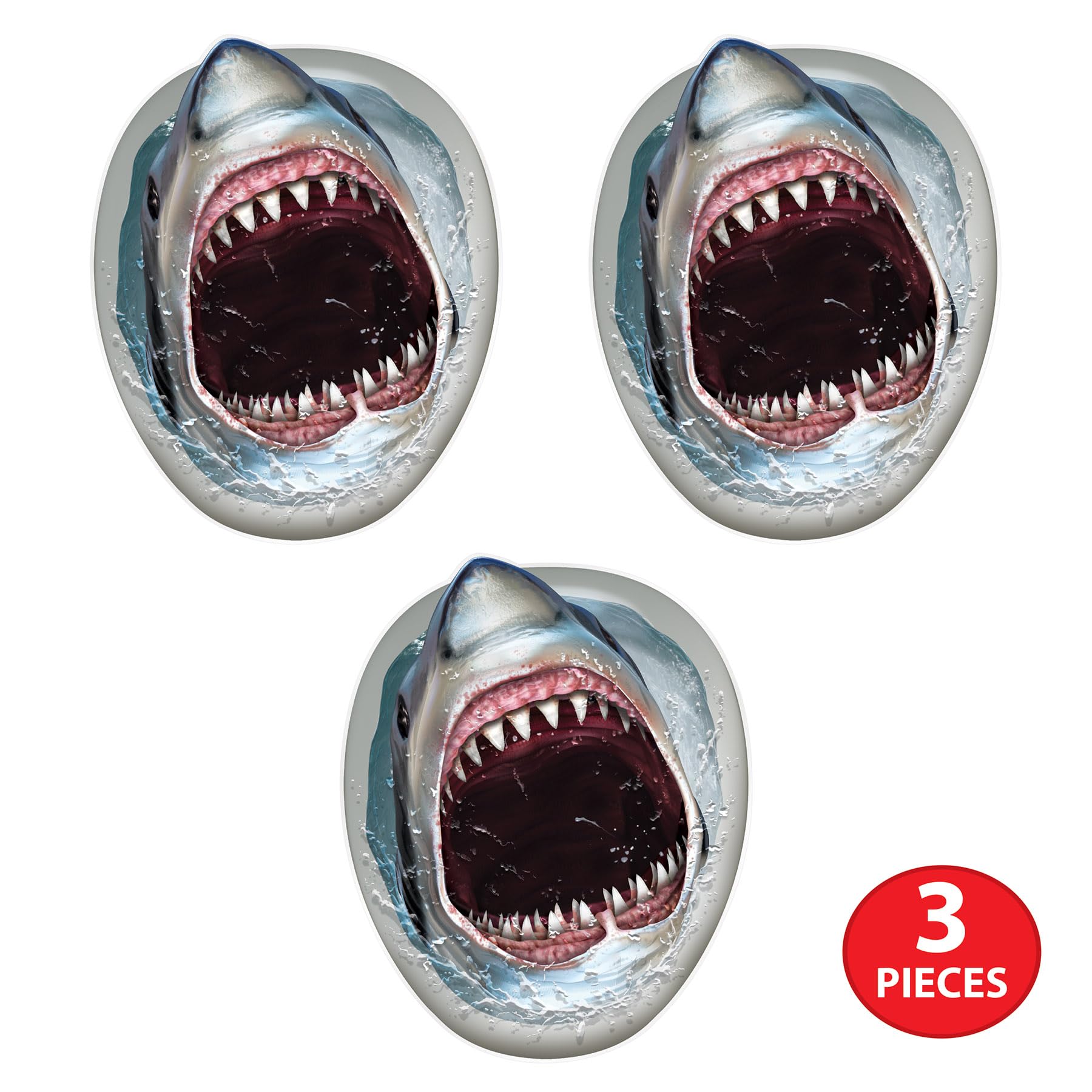 Shark Toilet Topper Peel 'N Place Party Accessory