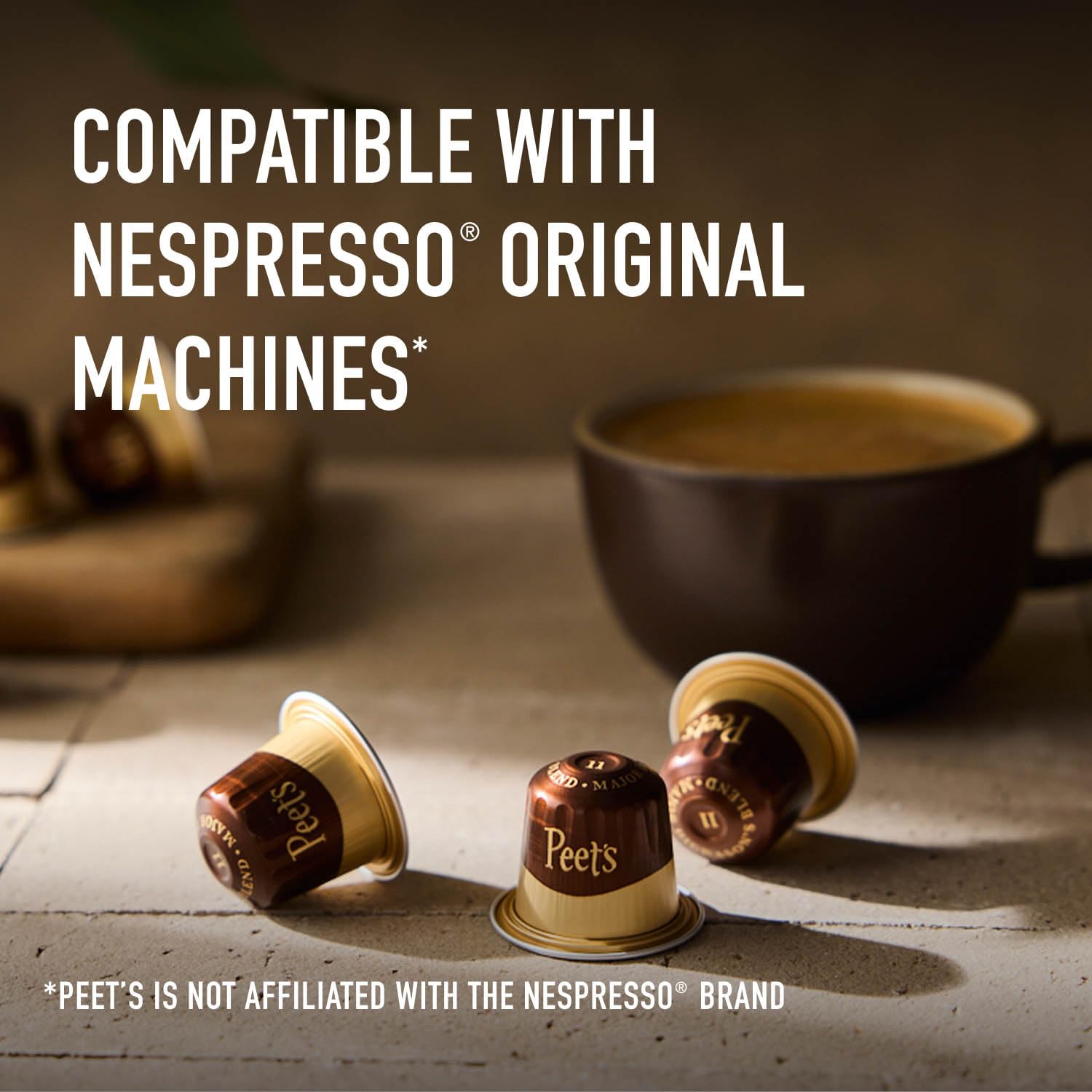 Peet's Coffee Dark Roast Espresso Capsules - 100% Arabica | Nerissimo Intensity 11, 50 Count