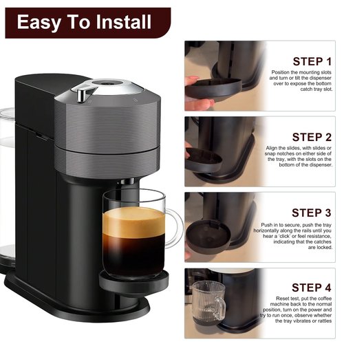Coffee Machine Drip Tray Replacement MS-624960, Espresso Grinder Tray Repalacement for Krups Nespresso Vertuo Next Coffee Machine, 1 Pcs