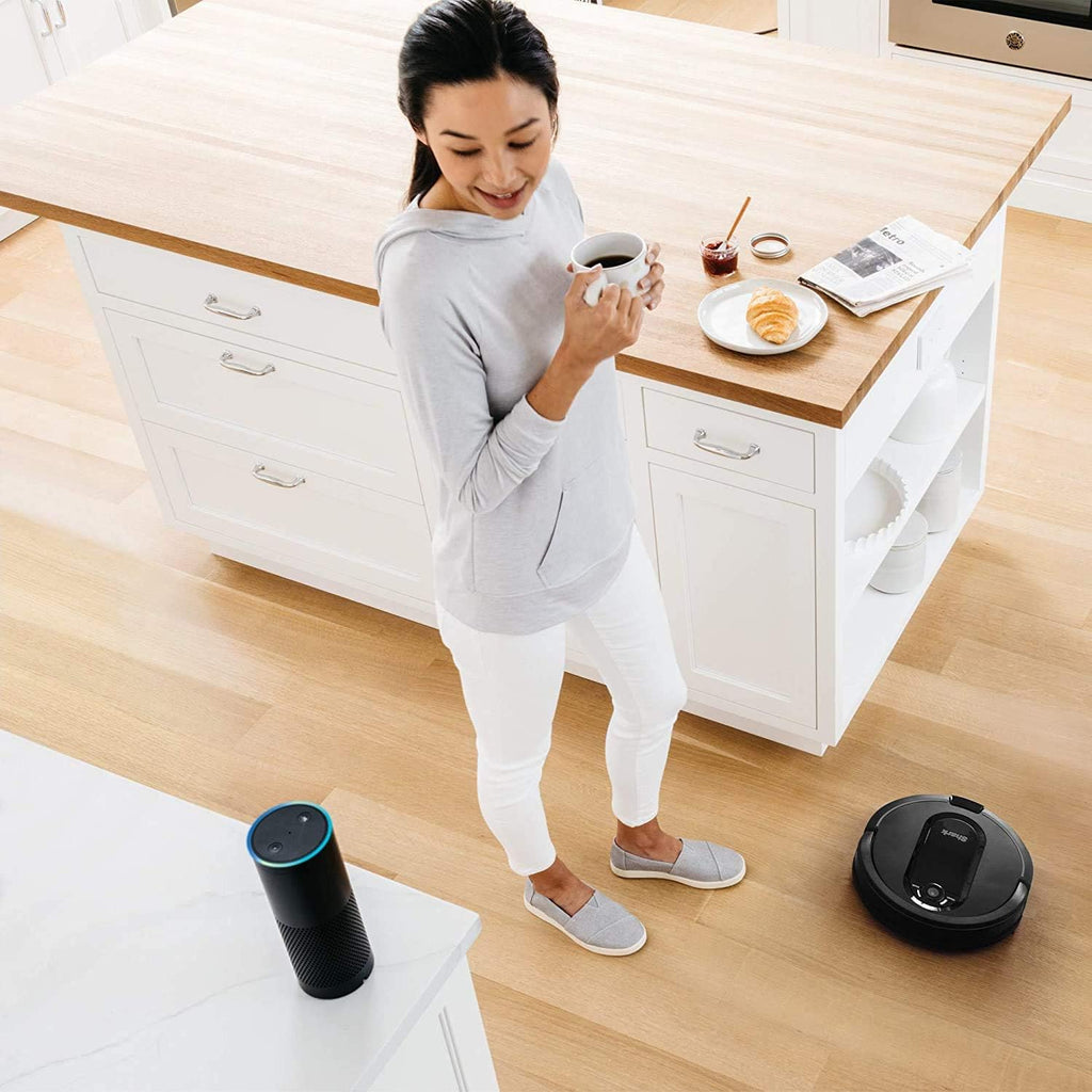 Shark RV1001AE IQ Robot Vacuum - Self-Empty XL with Smart Navigation & Wi-Fi | Works with Alexa, Black