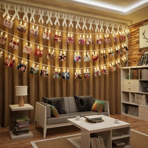 LiyuanQ 40 LED Photo Clip String Lights - Remote Control, 8 Modes for Indoor Decor | USB Operated, Warm White