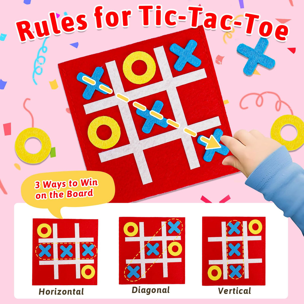 24 Pack Valentines Day Gifts for Kids School Classroom - Tic Tac Toe Game with Funny Valentine's Day Exchange Cards for Toddler Boys Girls Classmates Valentine Party Favors Prizes Boxes Treat Bulk
