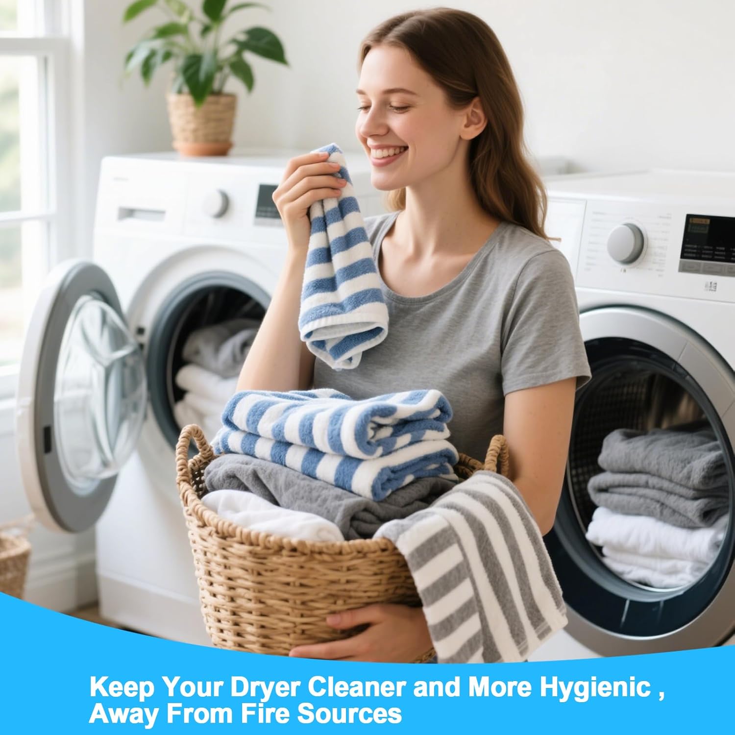 XANGNIER Dryer Vent Cleaner Kit - 5 Pack Flexible Lint Brush & Trap Cleaning Tools for Laundry Room