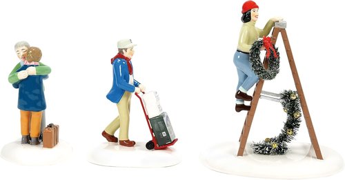 Department 56 Friends and Neighbors Figurine Set - Original Snow Village Accessories, 3.23 Inch, Multicolor