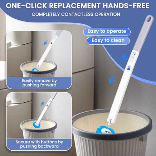 2026 Disposable Toilet Brush Cleaning System with Aromatherapy Refills (Ocean, Lemon, Lavender) – Includes Cleaning Stick, Storage Box, and Scented Refill Tabs