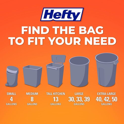 Hefty Small Trash Bags - Fabuloso Scented, 4 Gallon Size, 34 Count Pack