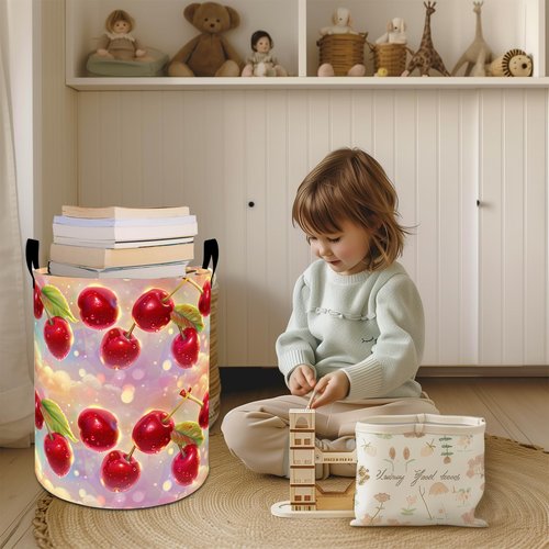 Capybara Laundry Basket Hamper 19.7"x15.8", Animal Foldable Waterproof Oxford Clothes Storage Bucket for Room Bathroom Bedroom Nursery Decor, Toy Organizer Bins Gifts for Kids Boys Girls