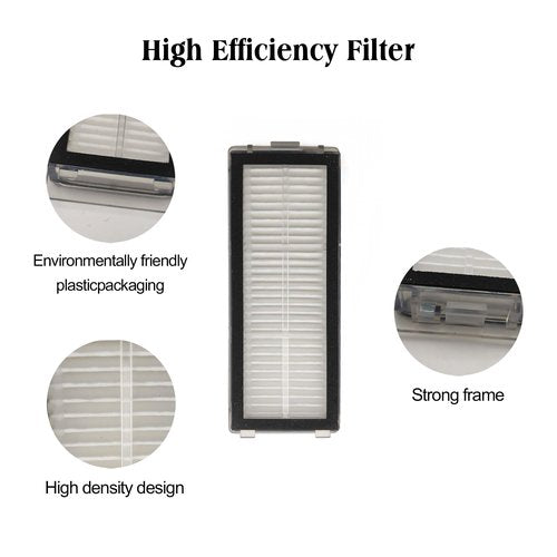 19Pcs Replacement Accessories for Dreame L20 Ultra Vacuum/ L30 Ultra Robot Vacuum,1Rubber Main Brush,4Mop Pads, 6Dust Bag,2Filters,4Side Brush