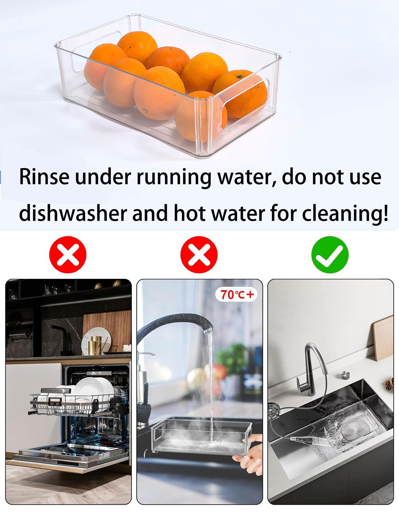MVOVM Refrigerator Organizer Bins 3 Pack Stackable Fridge Organizers with Handles Clear Freezer Storage Containers for Pantry, Cabinets,Shelves, Drawer – BPA-Free Plastic Kitchen Organizers