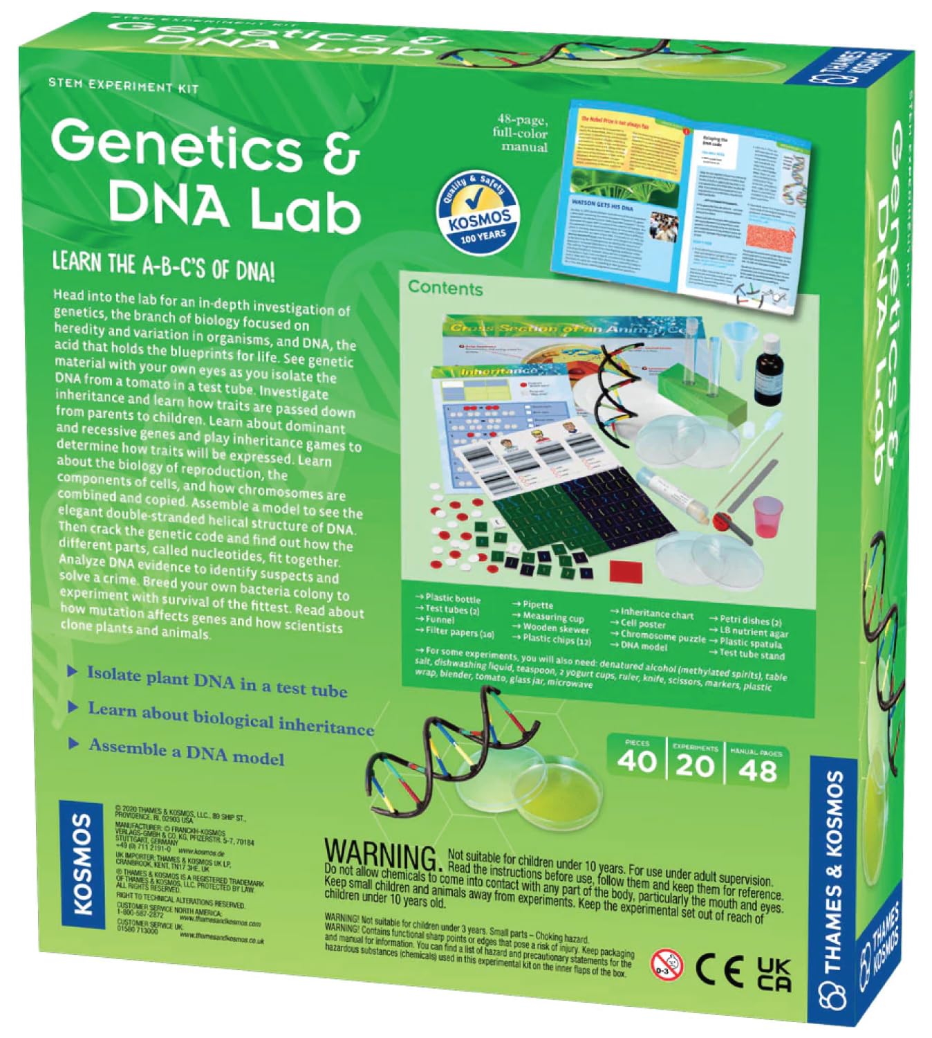 Thames & Kosmos Genetics & DNA Lab 10x2.5x11 inch