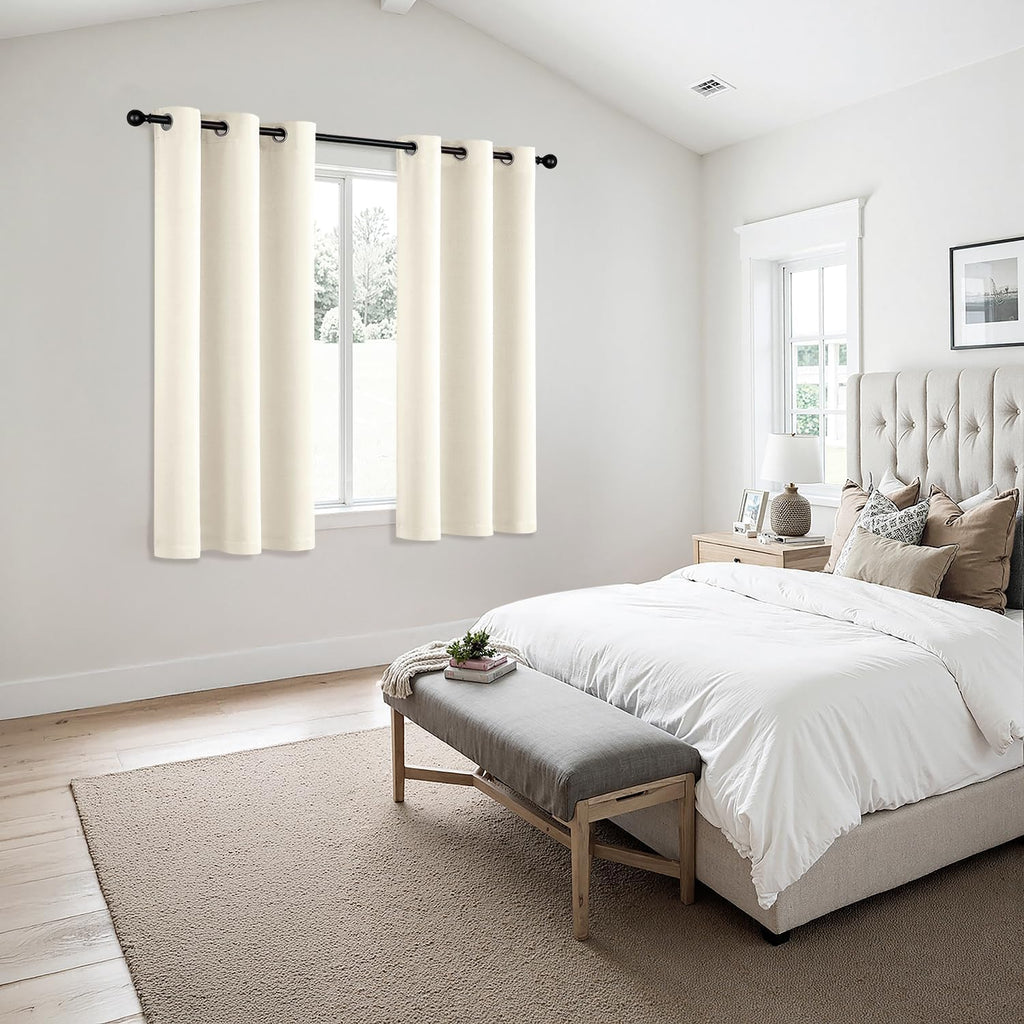 MIULEE Birch Blackout Curtains - Thermal Insulated Room Darkening Drapes | 63-Inch Grommet Panels