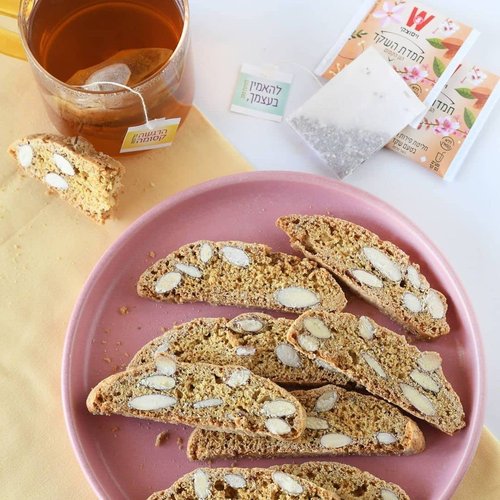 Wissotzky Almond Charm Tea Bags (4 Pack - 20 bags each) Caffeine Free, Infused With Premium Fruit & Herbal Tea Leaves “AKA Chemdat Hashaked”