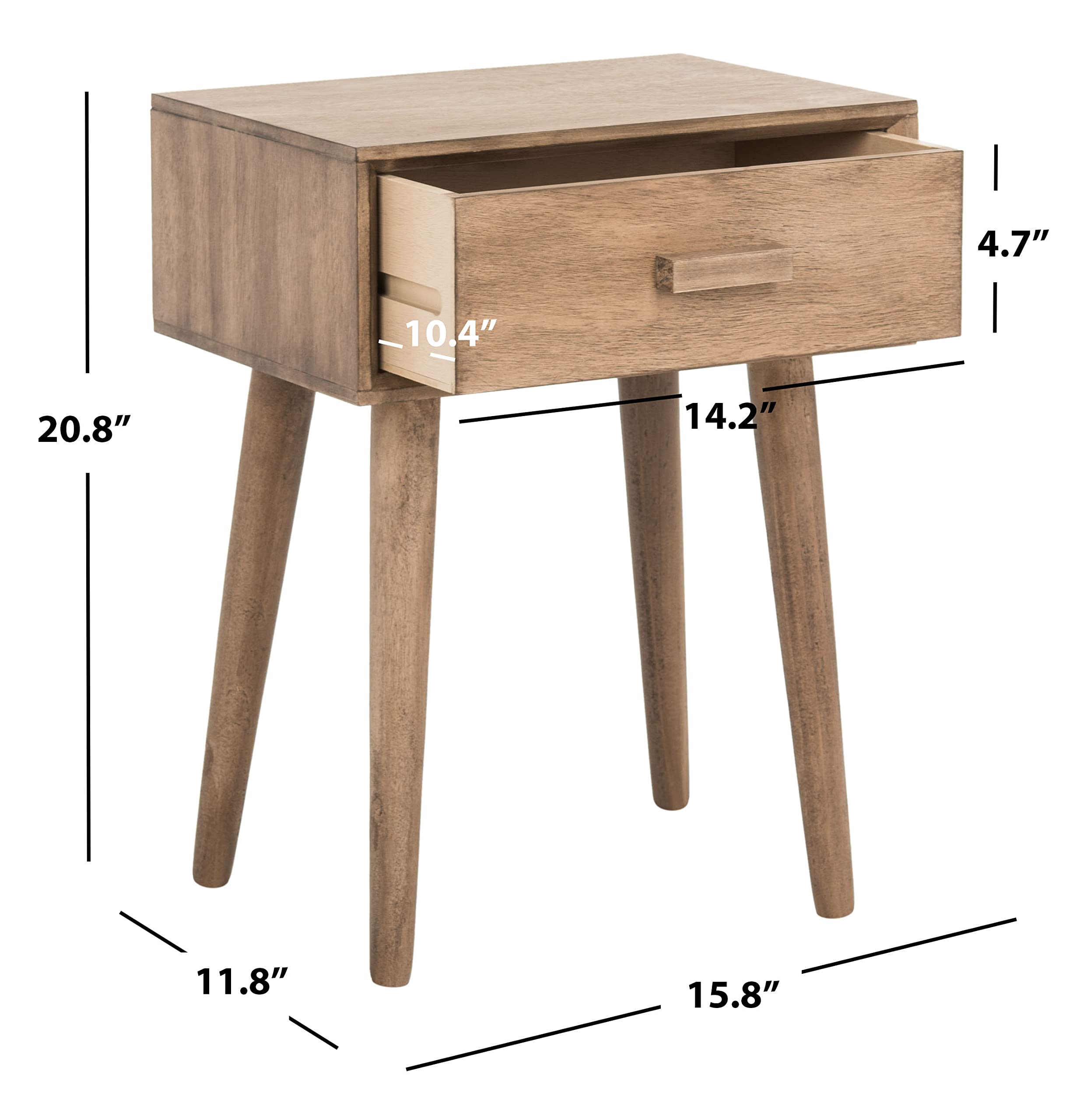 Safavieh Home Lyle Modern Chocolate Accent Table