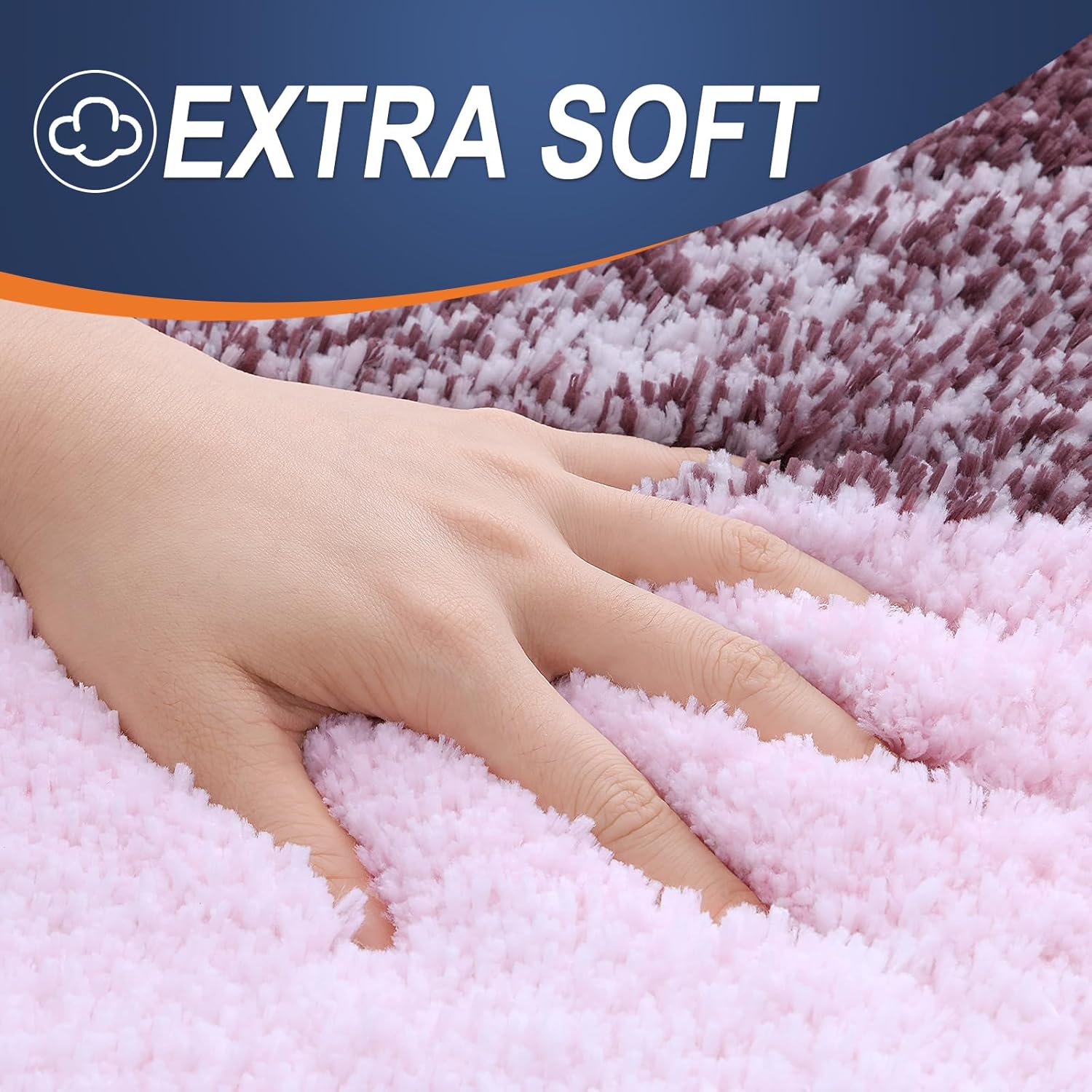 OLANLY Large Bathroom Rugs Mat - Extra Soft Absorbent Microfiber | Quick Dry, Machine Washable, Mauve 40x24