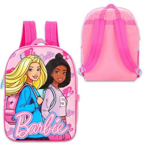 Barbie Backpack with Lunch Box Set - Bundle with 16" School Bag, Lunch Bag, Water Bottle, Stickers, More | Barbie Backpack and Lunchbox for Girls, Kids