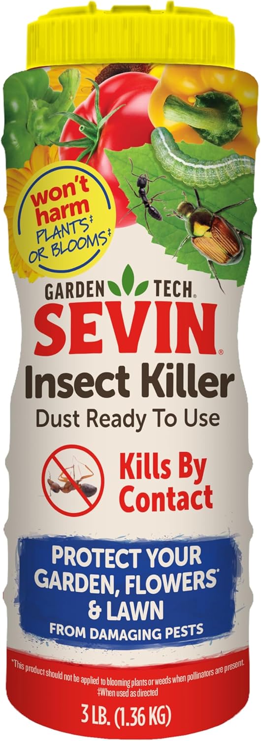 Sevin Insect Killer Dust | Effective Pest Control - 3LB Size for Home and Garden