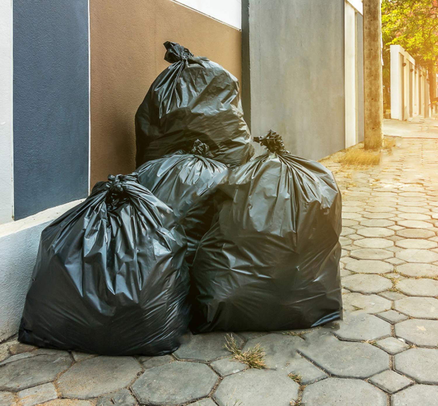 Tasker Contractor Garbage Bags 55 Gallon, 3 Mil Black Contractor Garbage Bag (50 Bags w/Ties) Large 55 Gallon Trash Bags Heavy Duty Liners, Extra Large Trash Liners for Construction, Industrial Bag