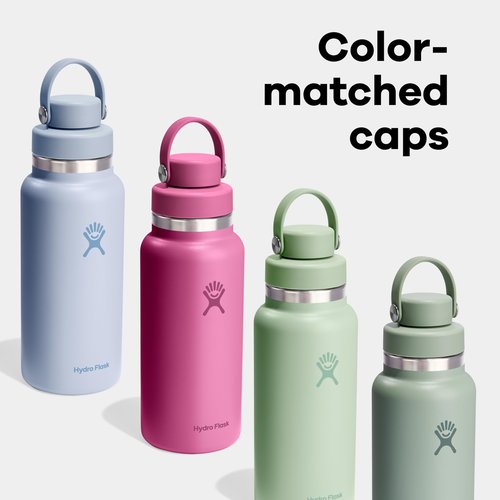 Hydro Flask Water Bottle - Insulated Stainless Steel - Wide Mouth Chug Lid, Non Spill, Leakproof in 32 Oz Aloe Green