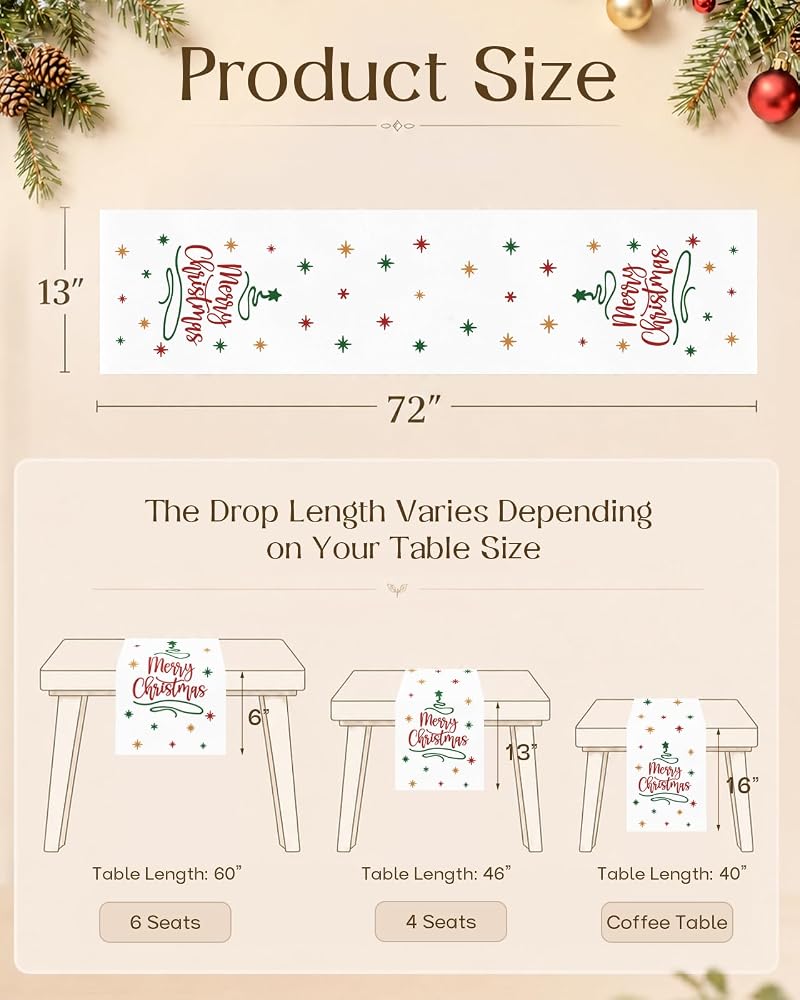 Snowfall Noel Embroidered Velvet Table Runner 13x72 - MuseHaus Variation