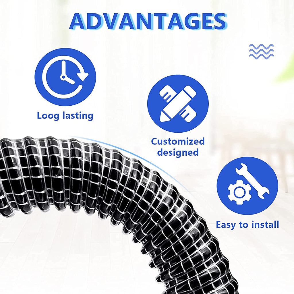 prosocool New Motorized Lower Nozzle Hose, 6" x 1.25" ID, for Shark Rocket HV300, HV302, HV320, HV321 Vacuum Black