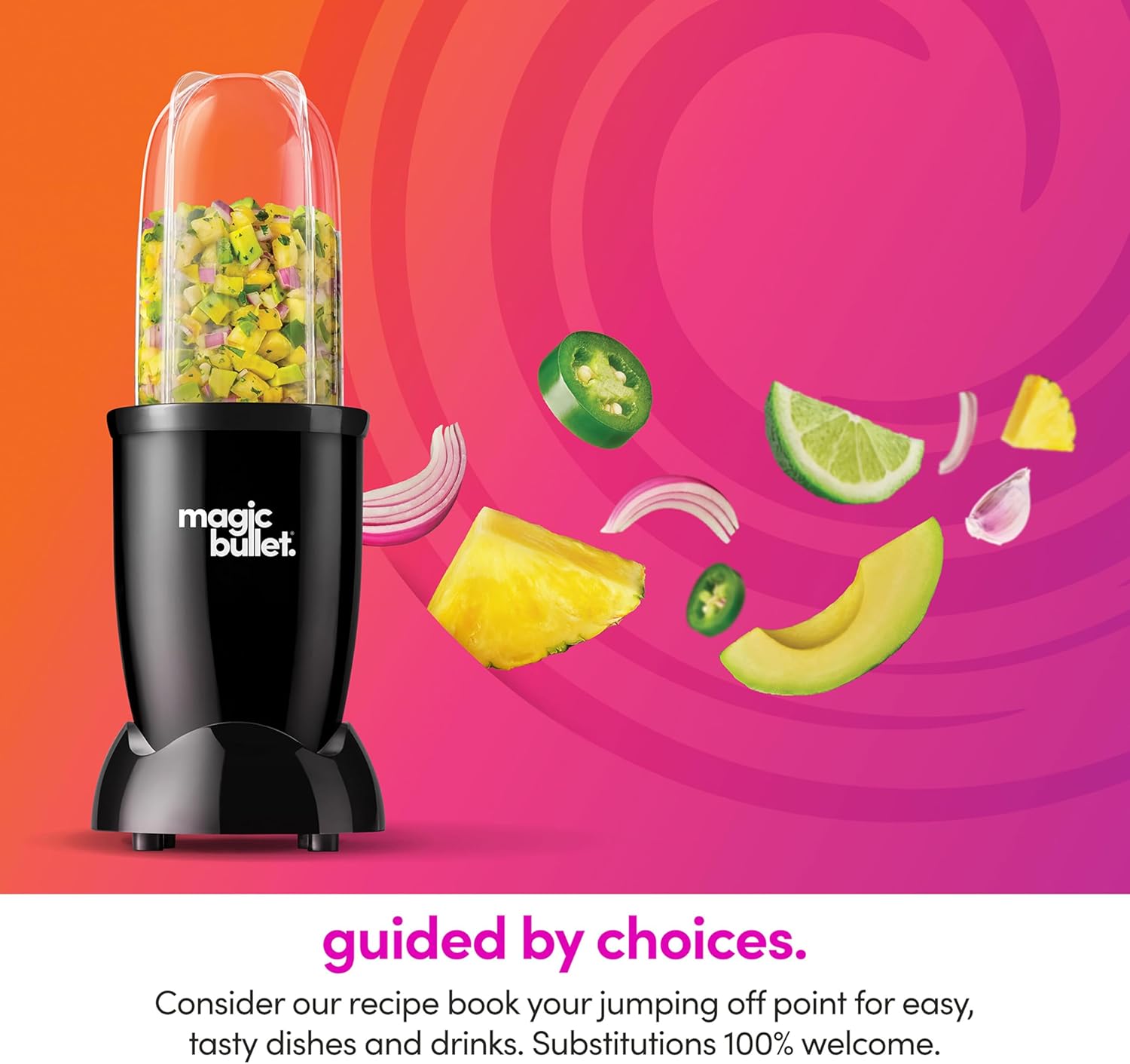 Magic Bullet® Blender Set - 7-Piece Compact Blender & Food Processor - 250W, Silver | Perfect for Smoothies & Sauces