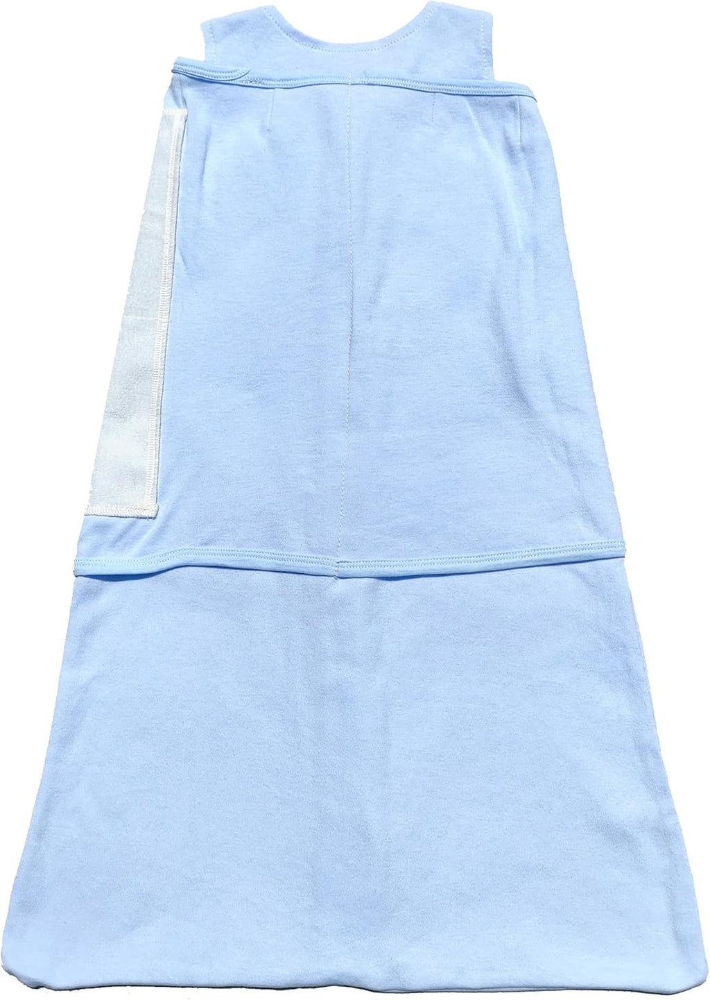 Skiennix Adjustable Cotton Swaddle Sleep Sack - Soft & Breathable Wearable Blanket for Babies 3-6 Months | Cozy Solid Blue Design