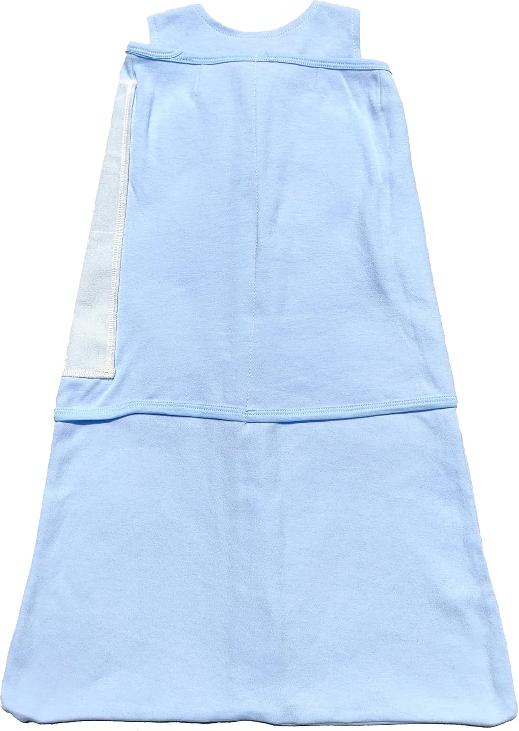 Skiennix Adjustable Cotton Swaddle Sleep Sack - Soft & Breathable Wearable Blanket for Babies 3-6 Months | Cozy Solid Blue Design