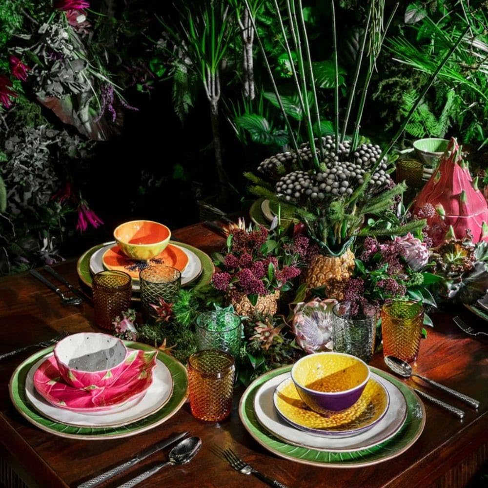 Vista Alegre Bordallo Pinheiro Tropical Fruits Dessert Plate Papaya 9"