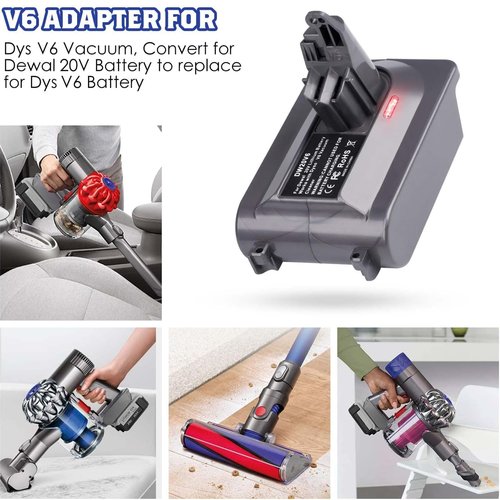 EID for Dyson V6 Battery Adapter for Dewalt 20V 60V Battery to for Dyson V6 SV04 SV03 DC59 DC58 DC62 SV09 SV05 Animal Absolute Motorhead Cordless Vacuum Converter
