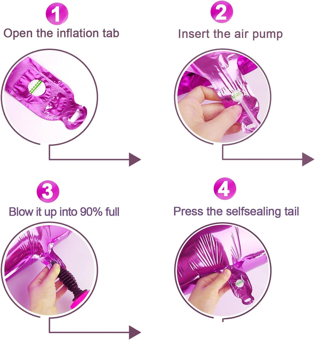 Rosy Purple Number 6 Balloon - 40 Inch Birthday Decoration for 6th Birthday Parties