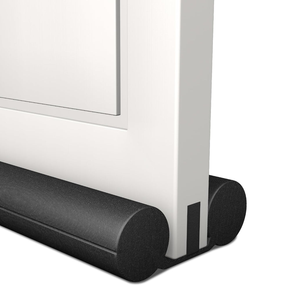 Large Door Draft Stopper,Under Door Sweep for Bottom of Door,Weather Stripping Door Seal,Noise Stopper,Garage Window Blocker Noise Cold Air Insulation,Draft Guard (Black-1 Pack)