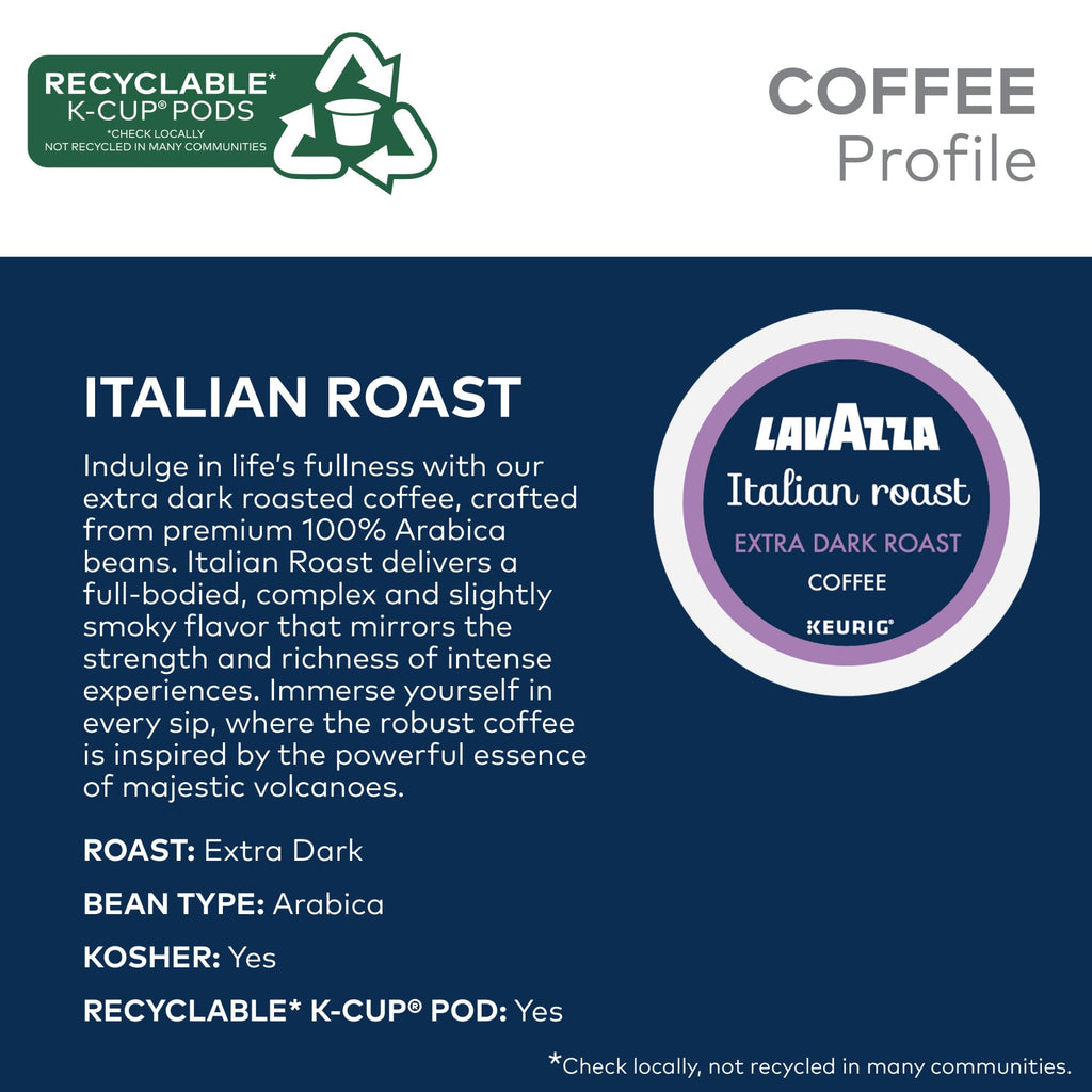 Lavazza Coffee Variety Pack, Keurig Single-Serve K-Cup Pods, 64 Count