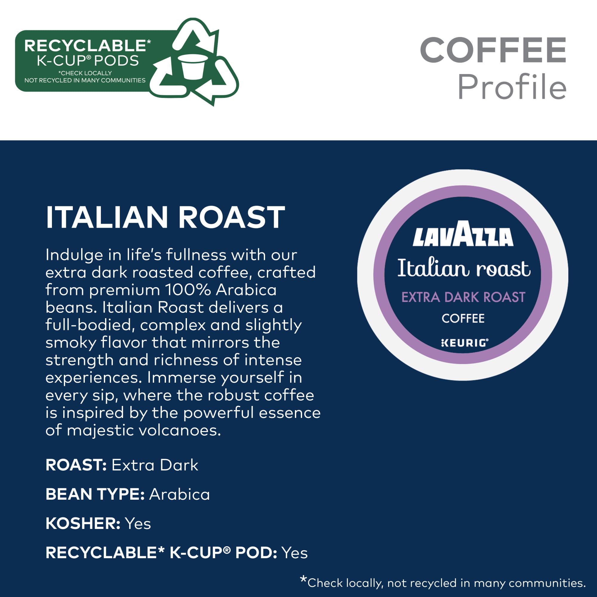 Lavazza Coffee Variety Pack, Keurig Single-Serve K-Cup Pods, 64 Count
