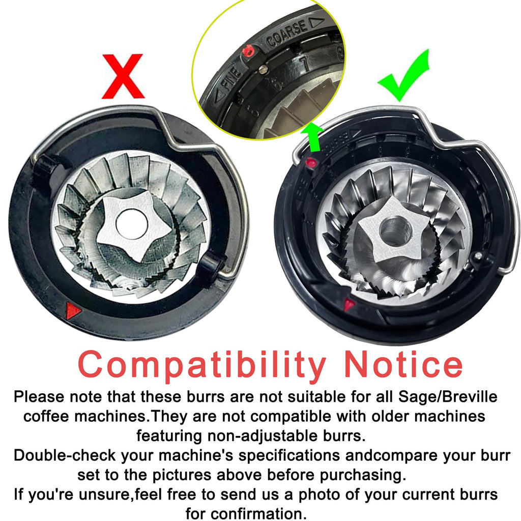 Conical Grinder Burr Set Replacement Compatible with Breville Espresso Machines Coffee Grinder Burr(Pre 1926 PDC)