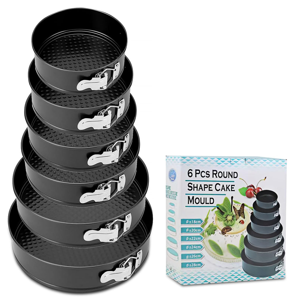 RHQQ Springform Cake Pan, Cake Pan with 6 Different Size (7,8,9,9.5,10.2,11inch), Cake Molds for Baking with Removable Bottom, Non-Stick Bakeware for Effortless Baking and Easy Release