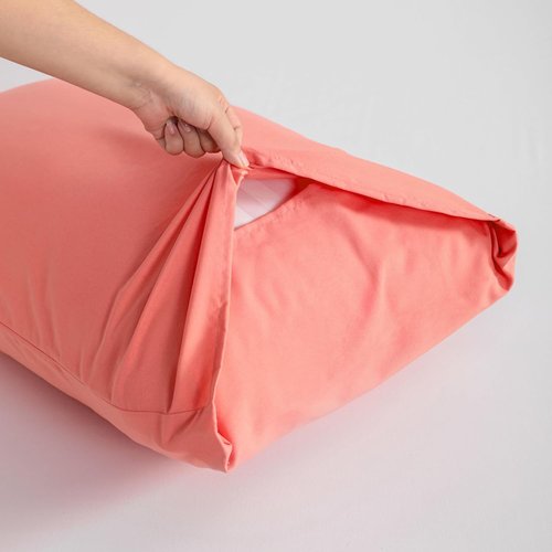 FLXXIE King Pillow Cases - Soft Microfiber Covers with Envelope Closure | Wrinkle & Stain Resistant, 20x36, Coral