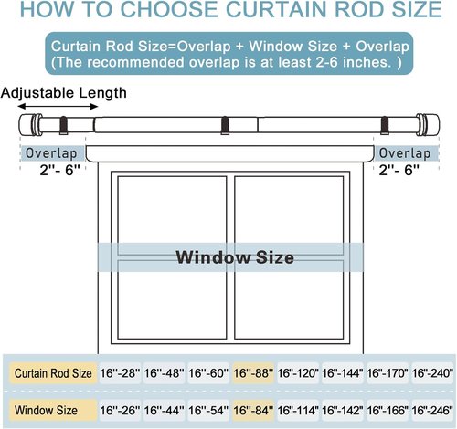 Byondeth Curtain Rods - Adjustable 16 to 88 Inches | 1 Inch Diameter with Elegant Flash Gold Finials