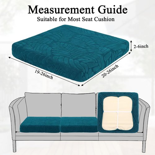 Hebe Stretch Patio Cushion Covers Set - 8 Waterproof & Washable Slipcovers for Outdoor Furniture
