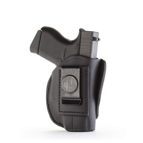 1791 GunLeather 4-Way G43 Holster - OWB and IWB CCW - Right Handed Leather Gun Holster - Fits Glock 43 (G43), Glock 42 (G42), Kahr CW380 and S&W Bodyguard