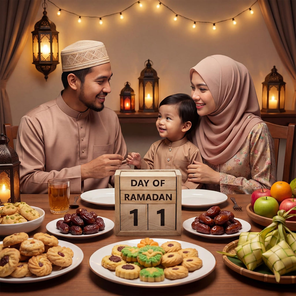 Tinlade Ramadan Countdown Calendar 2026 Wooden Ramadans Decorations for Home Wood Perpetual Block Calendar Ramadan Gift for Kid Farmhouse Eid Mubarak Ramadans Advent Calendars for Desk Table(Beige)