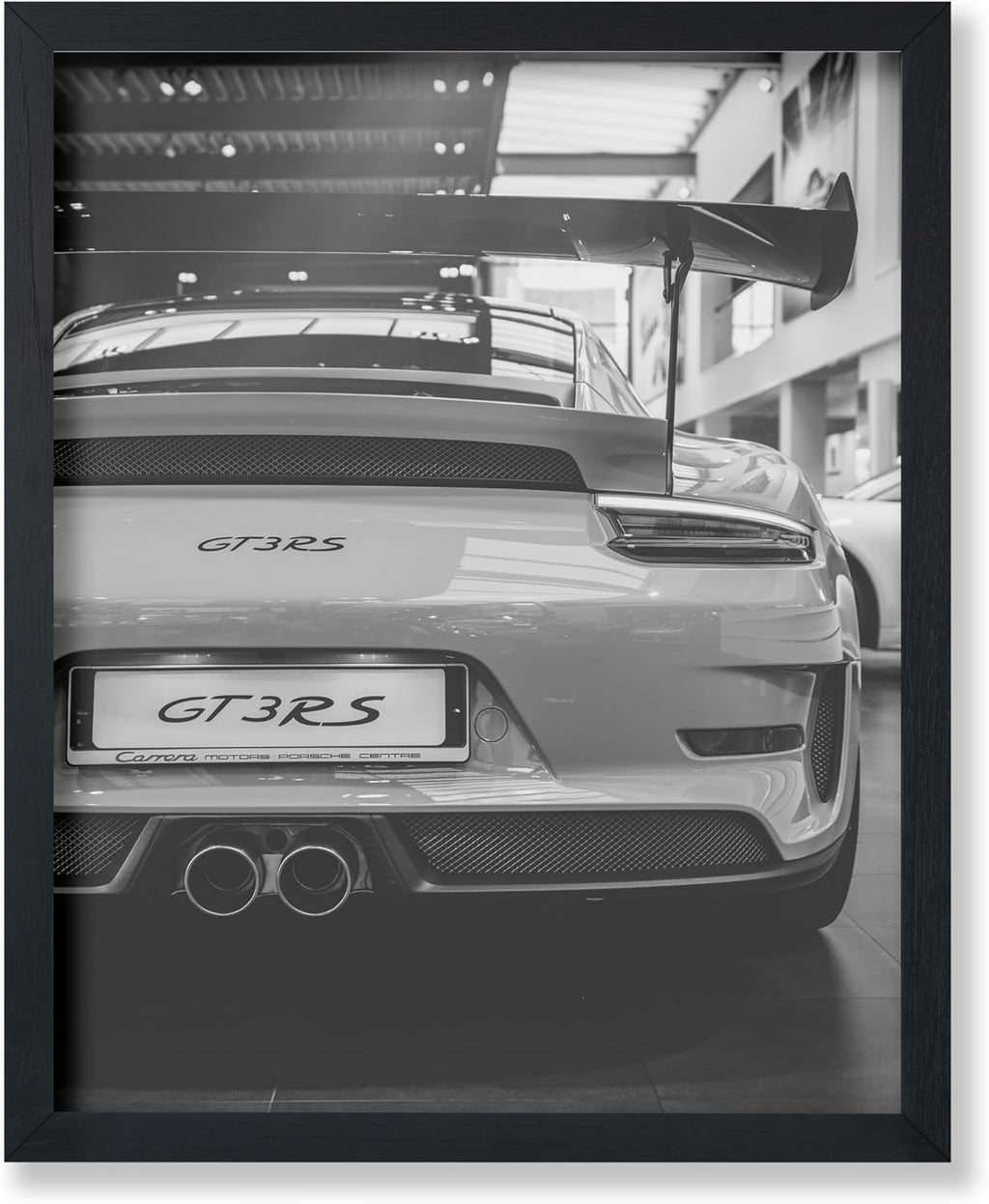 Poster Master Luxury Car Print - Black and White Automobile Photography - Perfect Garage or Bedroom Decor - 8x10 Unframed