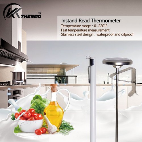 KT THERMO Instant Read Thermometer - 2-Inch Dial for Perfect Coffee & Chocolate Milk Foam