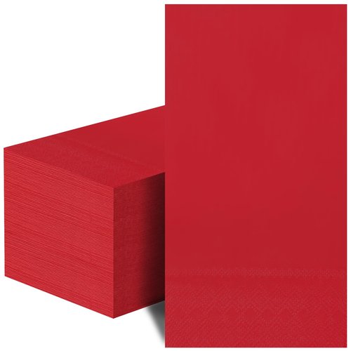 100 Pcs Red Paper Napkins Disposable - Red Guest Dinner Napkins for Bathroom Wedding Birthday Anniversary Graduation Party