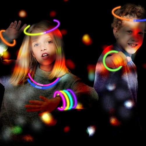 Glow Sticks Party Pack - 250 Neon Glow Bracelets & Necklaces for Kids | Perfect for 4th of July Celebrations
