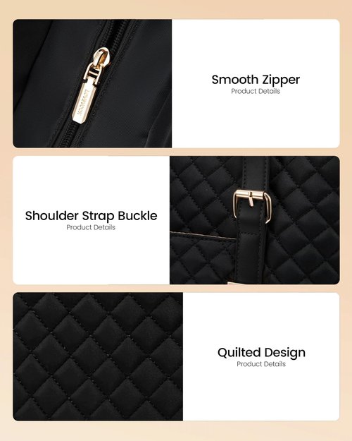 LOVEVOOK Lunch Tote Bag for Women, 15.6 Inch Laptop Work Bag With Lunch Compartment & Large Cup Holder, Lightweight Work Briefcase for Travel, Bussiness, Teacher