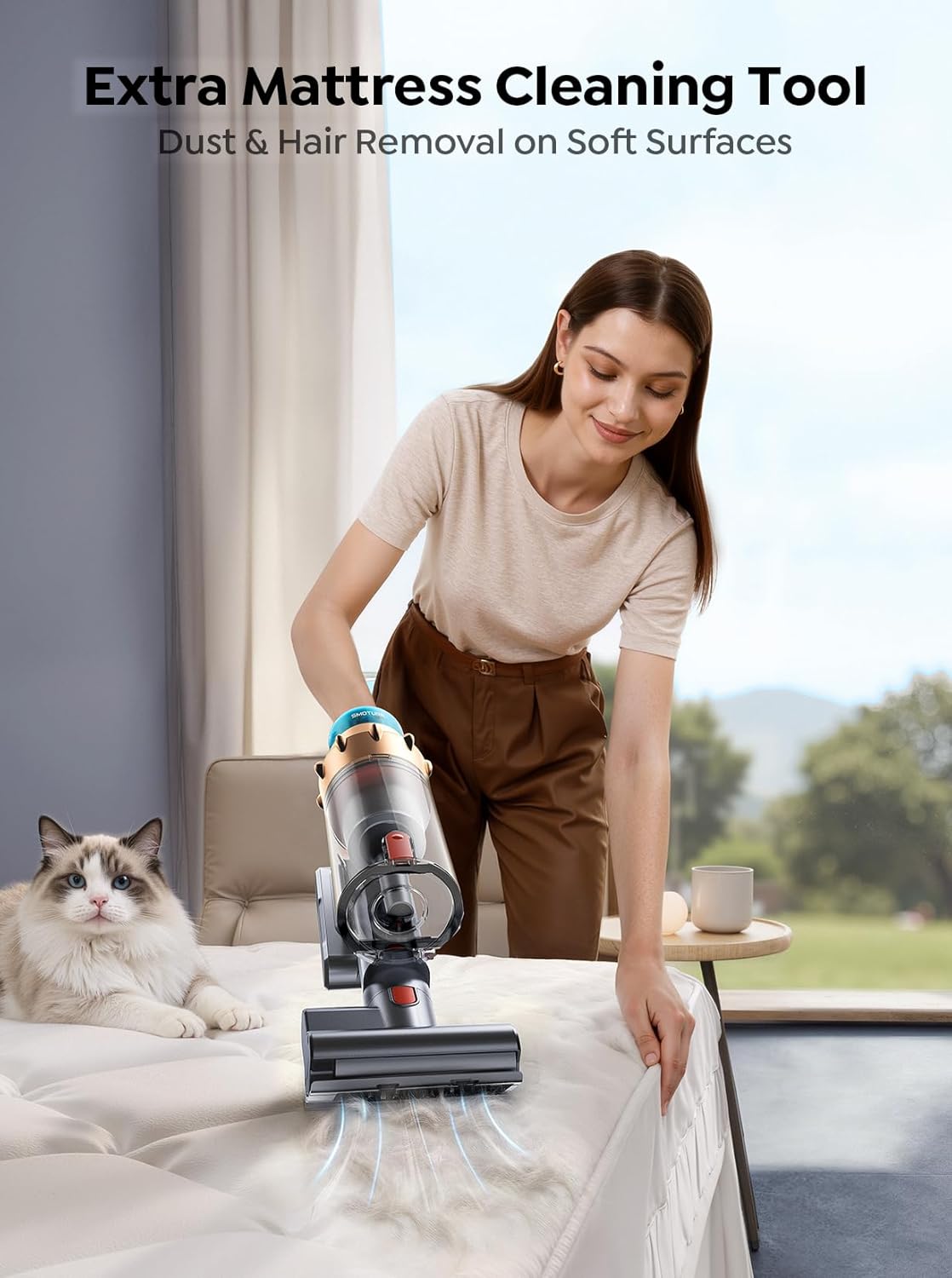 Skiennix Cordless Vacuum Cleaner - 55KPA Powerful Suction | 70 Minutes Runtime, LED Touchscreen, Pet Hair & Carpet Friendly